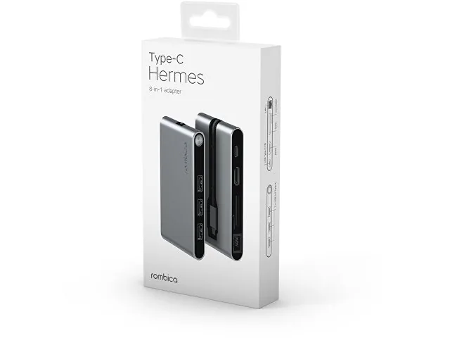 Хаб 8-в-1 Type-C «Hermes», USB 3.0 x 3, Type-C PD, HDMI, LAN, картридер фото 5