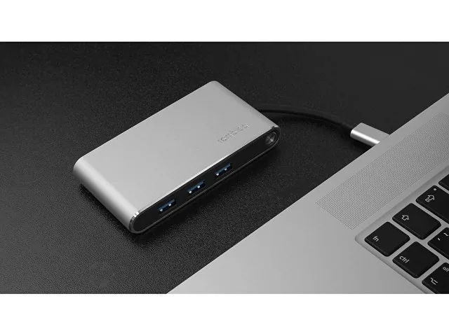 Хаб 8-в-1 Type-C «Hermes», USB 3.0 x 3, Type-C PD, HDMI, LAN, картридер фото 12
