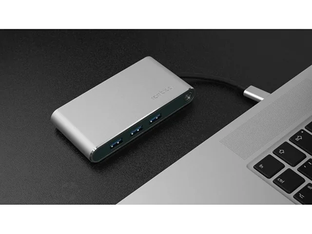Хаб 8-в-1 Type-C «Hermes», USB 3.0 x 3, Type-C PD, HDMI, LAN, картридер фото 12