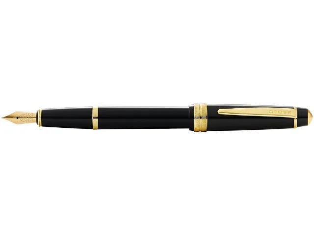 Ручка перьевая «Bailey Ligh Polished Black Resin and Gold Tone», перо F фото 2