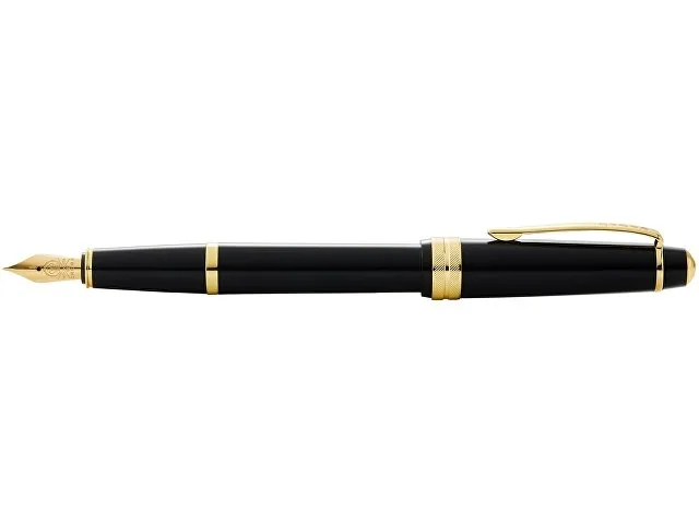 Ручка перьевая «Bailey Ligh Polished Black Resin and Gold Tone», перо F фото 3