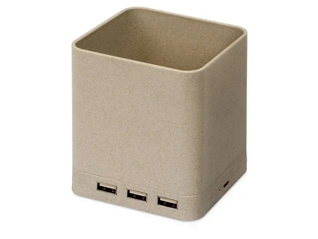 Настольный органайзер Cubic с функциями USB-хаба и беспроводной зарядки фото 3