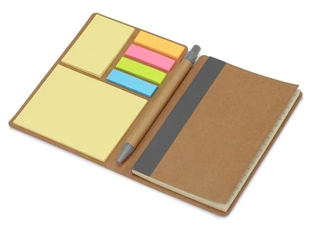 Блокнот А6 «Write and stick» с ручкой и набором стикеров фото 2