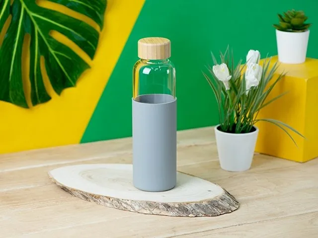 Стеклянная бутылка для воды в силиконовом чехле «Refine» фото 6