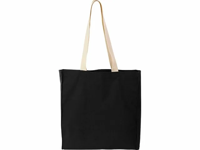 Сумка «Donny» из  хлопка 250г/м2 с донной складкой и парусиновыми ручками фото 3