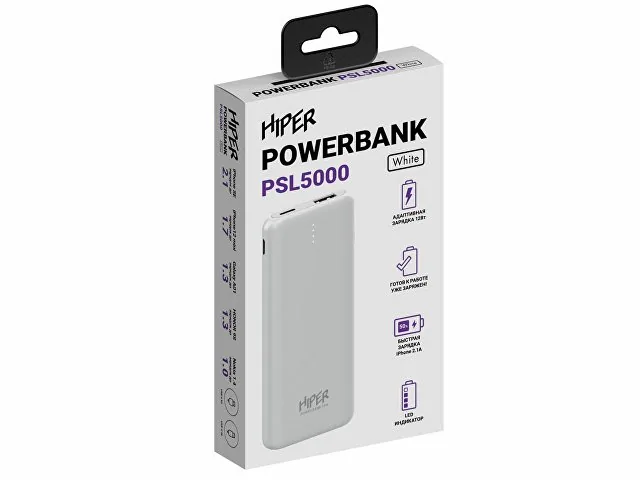 Портативный внешний аккумулятор «PSL», 5000 mAh фото 4