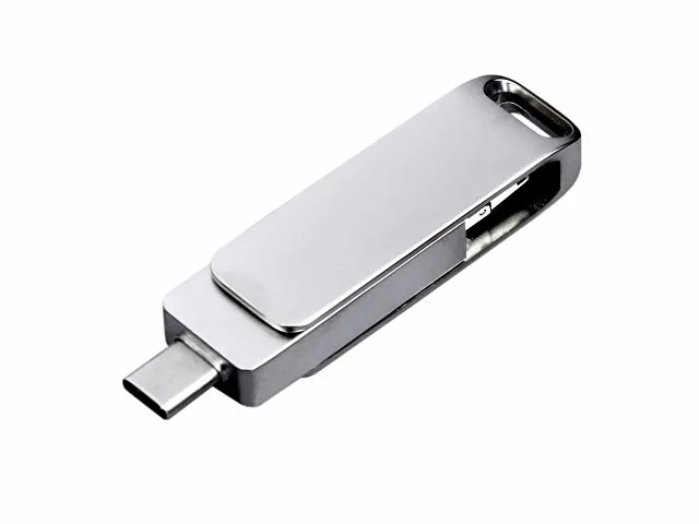 USB 3.0-флешка на 32 Гб 3-в-1 с разъемами Micro USB и USB-C фото 2