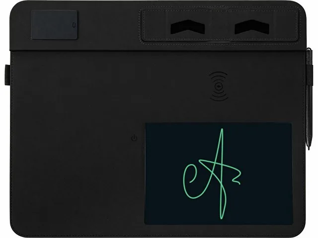 Многофункциональный коврик для мыши «Multi Pad» с беспроводной зарядкой и LCD экраном, 10 Вт фото 2