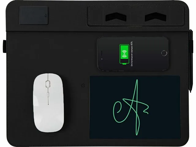 Многофункциональный коврик для мыши «Multi Pad» с беспроводной зарядкой и LCD экраном, 10 Вт фото 3