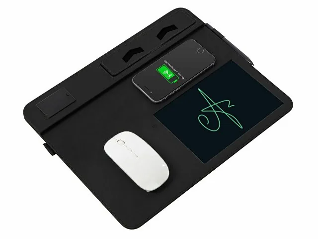 Многофункциональный коврик для мыши «Multi Pad» с беспроводной зарядкой и LCD экраном, 10 Вт фото 4