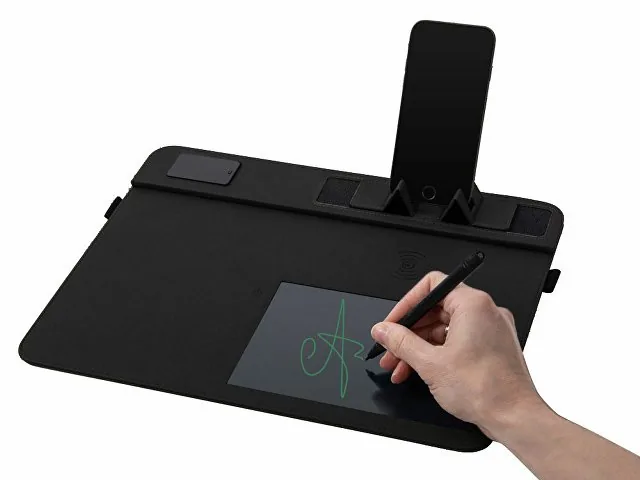 Многофункциональный коврик для мыши «Multi Pad» с беспроводной зарядкой и LCD экраном, 10 Вт фото 6