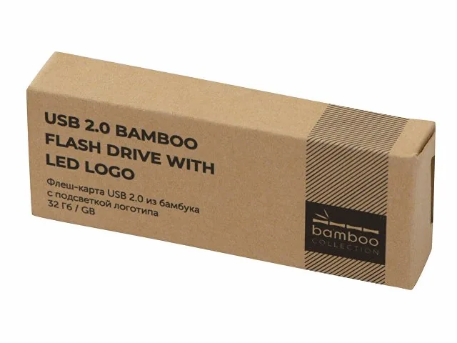 USB 2.0- флешка на 32 Гб c подсветкой логотипа «Bamboo LED» фото 5