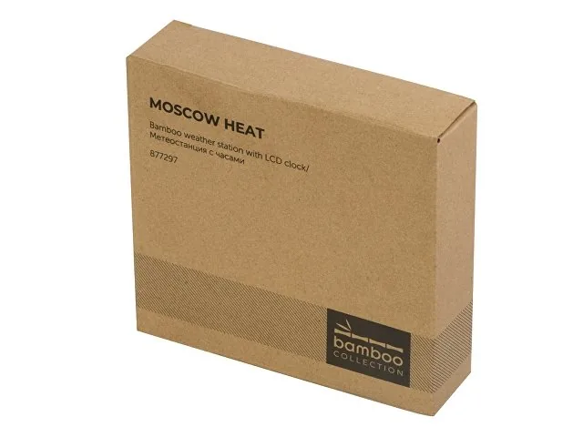 Бамбуковая метеостанция с часами «Moscow Heat» фото 6