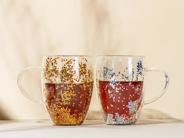 Кружка с двойными стенками с блестками «Festival» фото 6