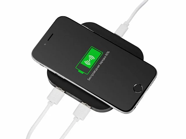 Беспроводная зарядка «Tile» с 2 USB-A, 5 Вт фото 2