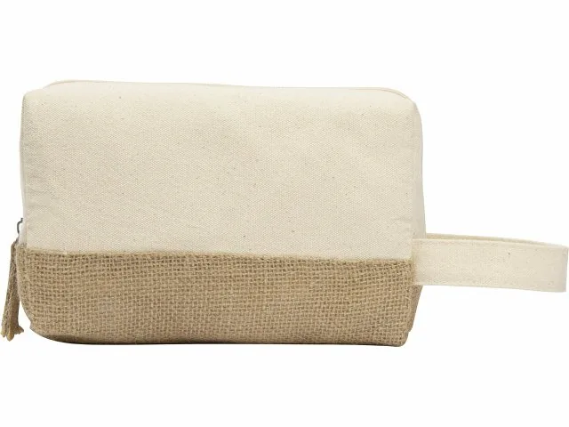 Косметичка «Jute» с ручкой из хлопка и джута фото 4