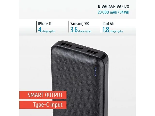 Внешний аккумулятор VA2120, 20000 mAh фото 16