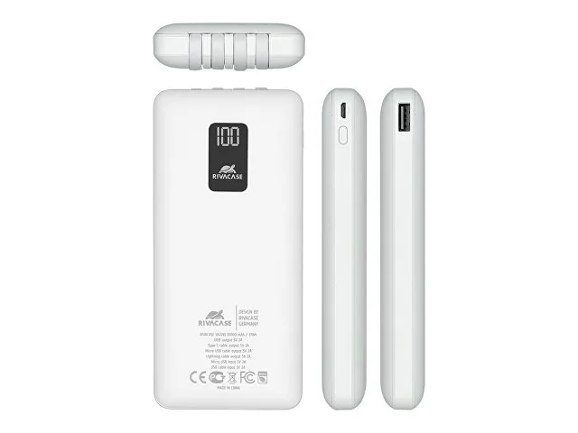 Внешний аккумулятор с дисплеем и встроенными кабелями VA2210, 10000 mAh фото 4