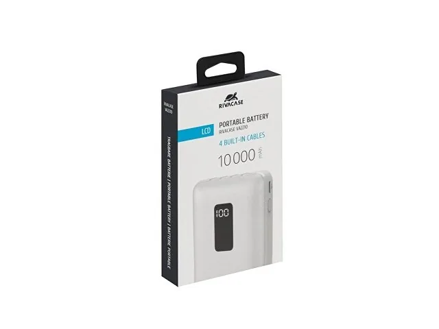 Внешний аккумулятор с дисплеем и встроенными кабелями VA2210, 10000 mAh фото 13