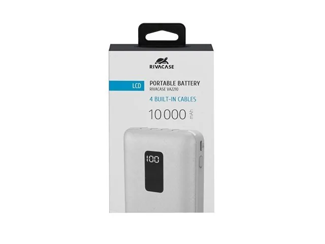 Внешний аккумулятор с дисплеем и встроенными кабелями VA2210, 10000 mAh фото 14