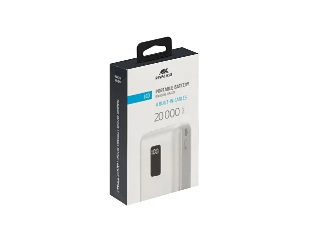 Внешний аккумулятор с дисплеем и встроенными кабелями VA2220, 20000 mAh фото 13