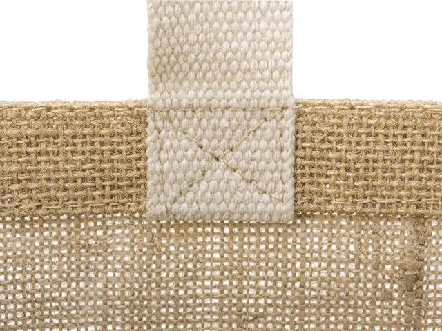 Сумка Jute джутовая с широким дном и карманом фото 10