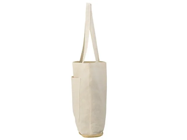 Складная сумка Jute из хлопка и джута с карманом фото 3