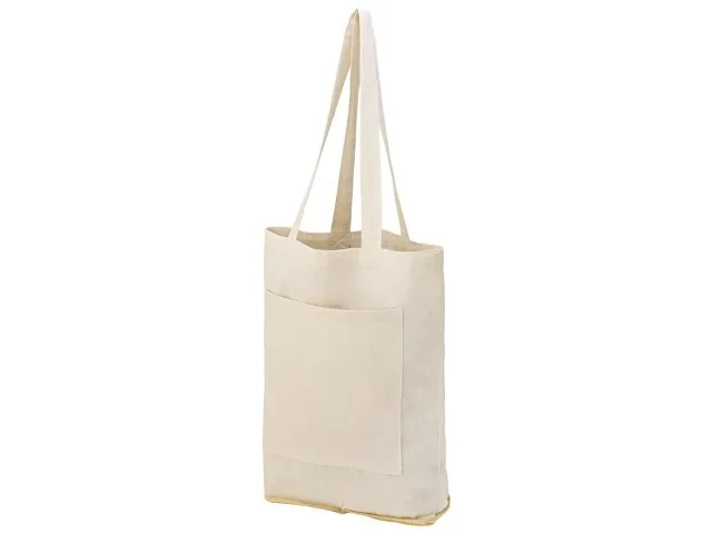 Складная сумка Jute из хлопка и джута с карманом фото 5