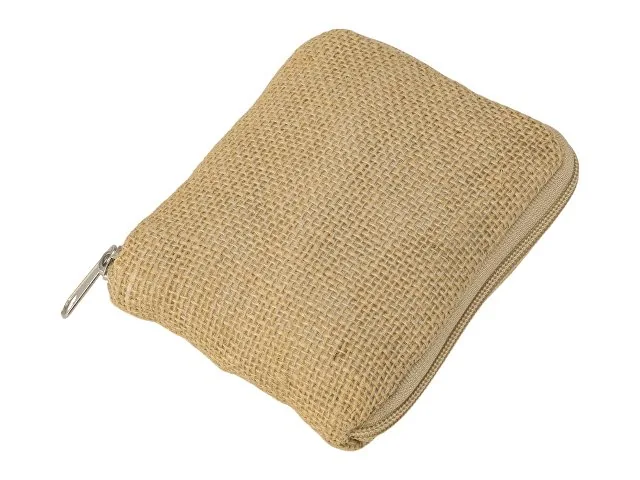 Складная сумка Jute из хлопка и джута с карманом фото 10