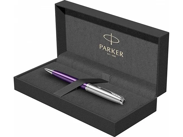 Ручка шариковая Parker «Sonnet Essentials Violet SB Steel CT» фото 4