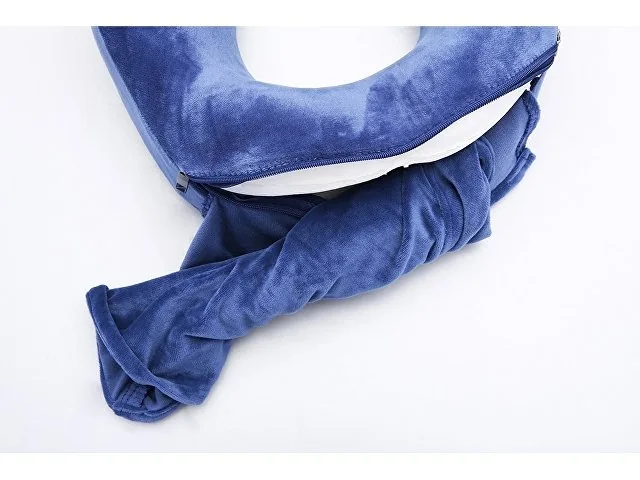 Подушка для путешествий с эффектом памяти, с капюшоном «Hooded Tranquility Pillow» фото 3