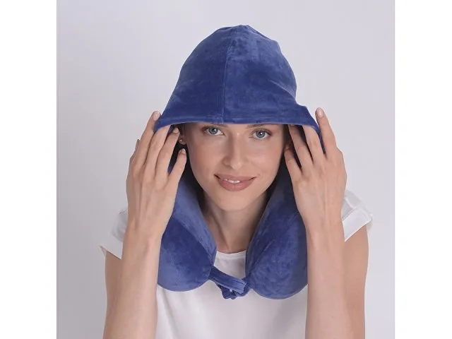 Подушка для путешествий с эффектом памяти, с капюшоном «Hooded Tranquility Pillow» фото 5