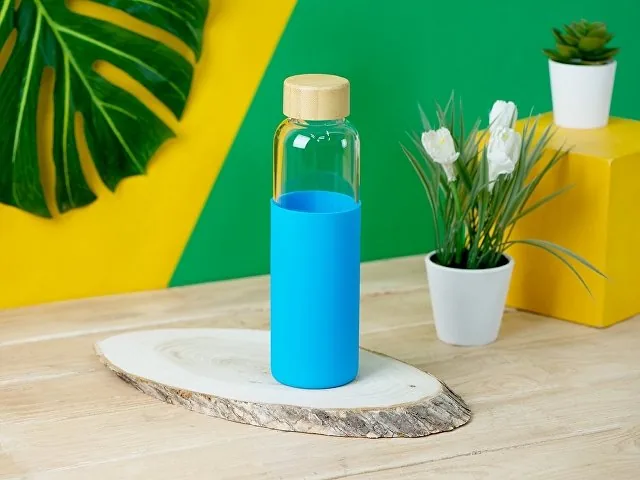 Стеклянная бутылка для воды в силиконовом чехле «Refine» фото 8