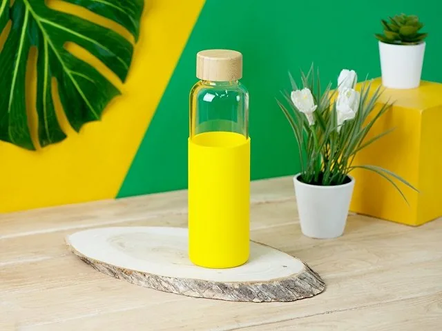 Стеклянная бутылка для воды в силиконовом чехле «Refine» фото 8