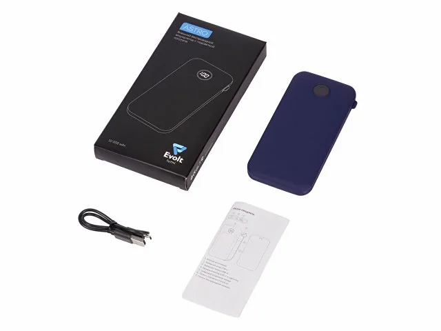 Внешний беспроводной аккумулятор с подсветкой лого «Astro», soft-touch, 10000 mAh фото 10