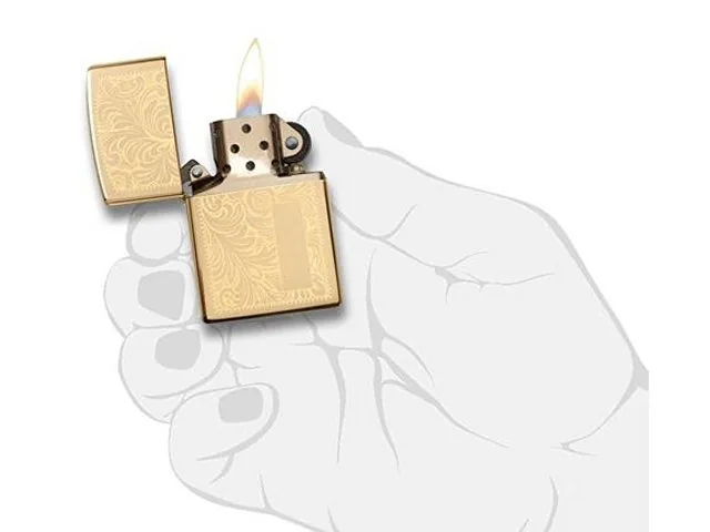 Зажигалка ZIPPO Venetian® с покрытием High Polish Brass фото 3