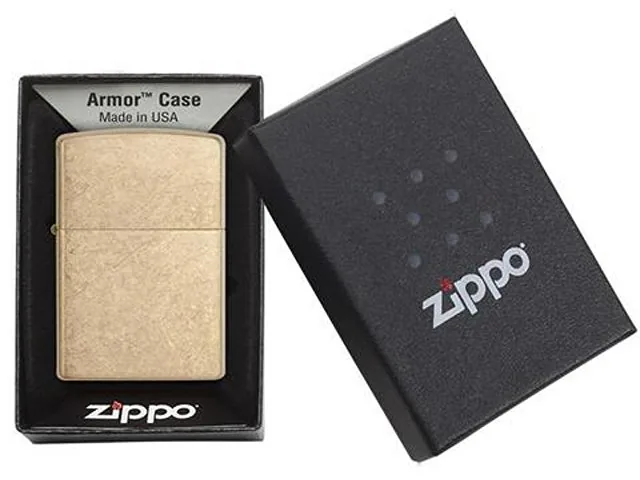 Зажигалка ZIPPO Armor™с покрытием Tumbled Brass фото 5