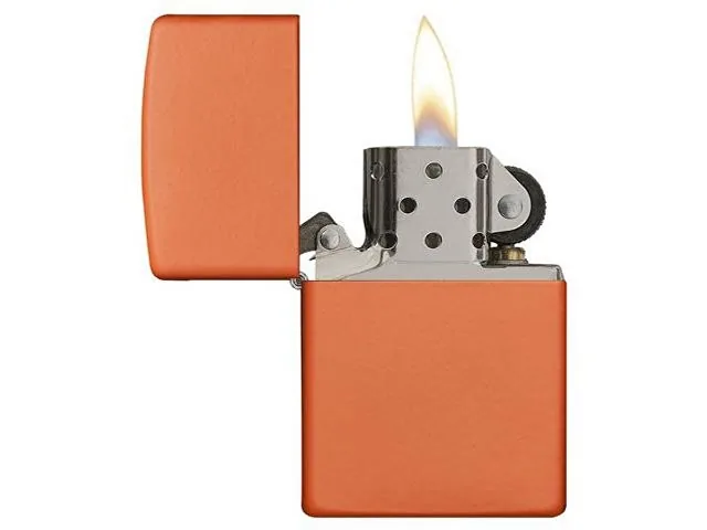 Зажигалка ZIPPO Classic с покрытием Orange Matte фото 4