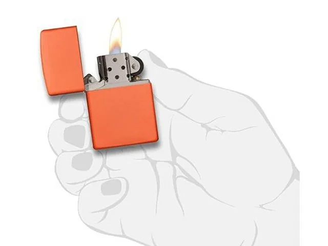 Зажигалка ZIPPO Classic с покрытием Orange Matte фото 5