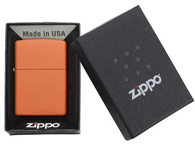 Зажигалка ZIPPO Classic с покрытием Orange Matte фото 6