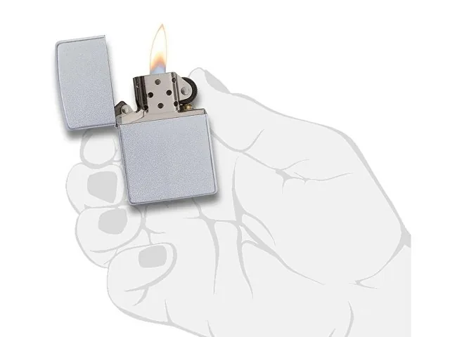 Зажигалка ZIPPO Classic с покрытием Satin Chrome™ фото 5