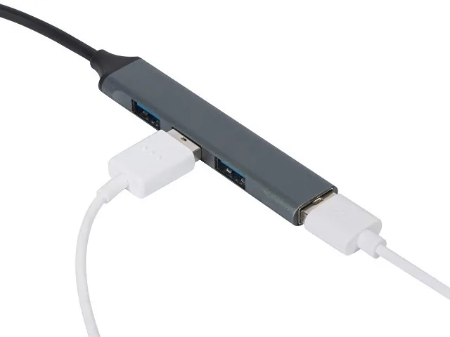 USB-хаб «Link» с коннектором 2-в-1 USB-C и USB-A, 2.0/3.0 фото 5