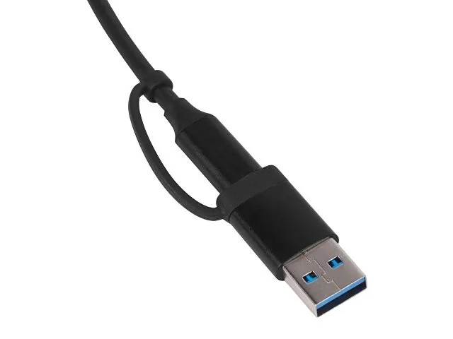USB-хаб «Link» с коннектором 2-в-1 USB-C и USB-A, 2.0/3.0 фото 4