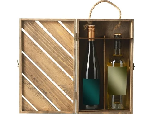 Коробка подарочная из массива дерева «Two-bottle box» фото 7