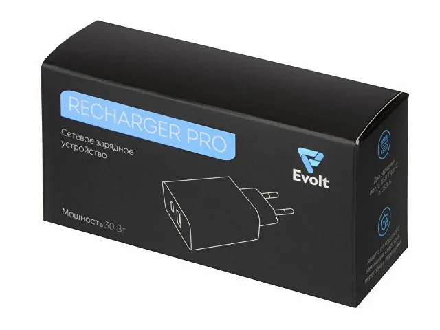 Сетевое зарядное устройство c выходами USB-A и USB-C и быстрой зарядкой QC/PD «Recharger Pro», 30 Вт фото 4