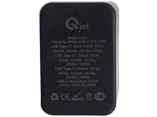 Внешний аккумулятор для ноутбуков «EpIQ», 100 Вт, 30000 mAh фото 9