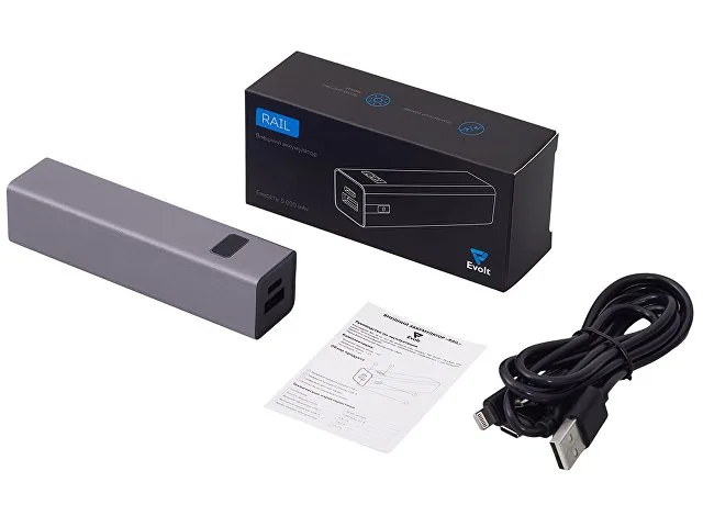Внешний аккумулятор «Rail» c дисплеем, 5000 mAh фото 9