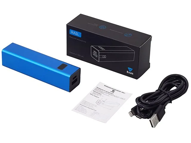 Внешний аккумулятор «Rail» c дисплеем, 5000 mAh фото 9