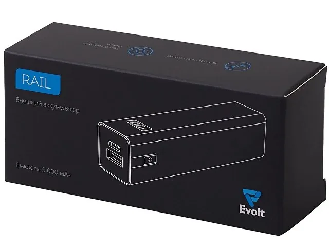 Внешний аккумулятор «Rail» c дисплеем, 5000 mAh фото 10