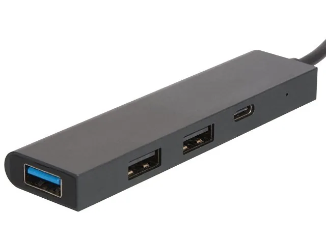 USB-хаб «Command» с коннектором 2-в-1 USB-C и USB-A, 2.0/3.0 фото 2